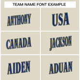 Custom Cream Royal-Yellow Classic Style Crew neck T-Shirts Full Sublimated